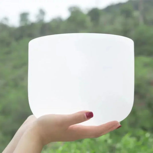 Crystal Quartz Singing Bowl – 8 Inch 432Hz Tibetan Sound Healing Instrument